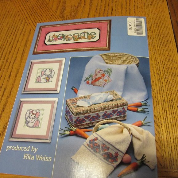 Counted Cross Stitch Booklet Vintage Bunny Pattern DIY Pictures Clothing - Picture 6 of 6